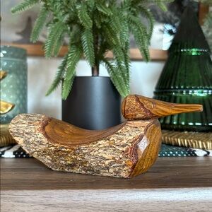 Highly Collectible OOAK Wood Fence Post Duck Decoy Figure